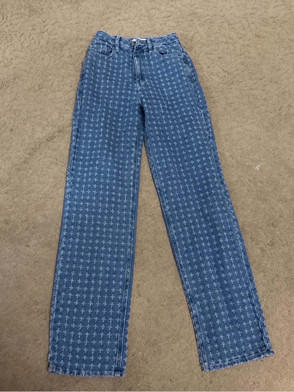 PacSun Blue Patterned 90s boyfriend jean
